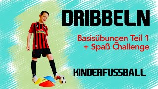 Dribbeln lernen für AnfängerKinderfußballTrainingChallenge [upl. by Abbottson]