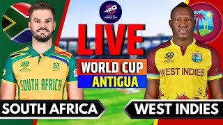 West Indies vs South Africa Match Live  Live Score amp Commentary  WI vs SA T20 World Cup Match Live [upl. by Aprile]