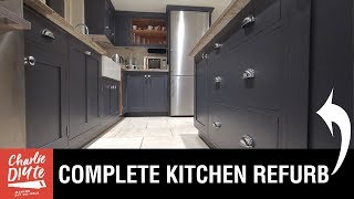 Kitchen Makeover  How to Paint Cabinets amp Fit New Knobs and Cup Handles [upl. by Aninahs235]