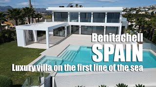 Luxury villa on the first line of the sea in the residence Cumbre del Sol Benitachell Spain [upl. by Granthem]