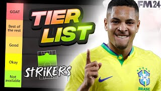 We Ranked The BEST Wonderkid Strikers In FM24  Football Manager 2024 Wonderkids [upl. by Acirret]