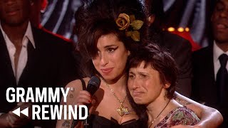 Watch Amy Winehouse Win Record Of The Year For quotRehabquot In 2008  GRAMMY Rewind [upl. by Ivor981]