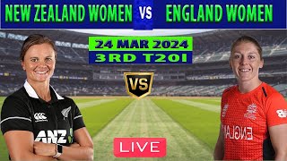 Live New Zealand Women vs England Women  NZ W vs ENG W  3rd Women T20 Match [upl. by Myrwyn]