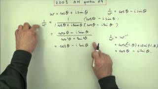 Complex numbers and trig identities 2003 SQA AH Maths A9 [upl. by Adnirak272]