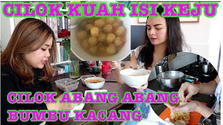 CILOK ISI KEJU DENGAN BUMBU KACANG DAN KUAH GOANG  INTIPS KITCHEN [upl. by Kihtrak]