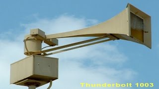 Warning Siren  Federal Signal Thunderbolt  Demonstrating 4 Signals  HD Rescale [upl. by Yelnet]