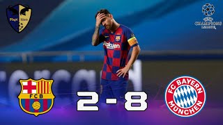 Barcelona  Bayern Munich  Partido Completo  Champions League 2020 [upl. by Mitran]