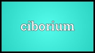 Ciborium Meaning [upl. by Aliehc]