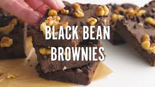 Homemade Black Bean Brownies  Easy healthy dessert recipe [upl. by Inahs]