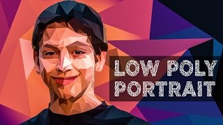 Low Poly Portrait effect  Photoshop Tutorial  Polygonal portrait [upl. by Sharline]