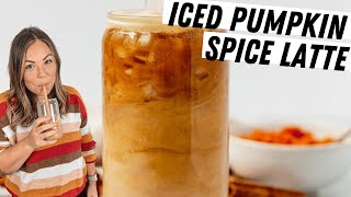 Iced Pumpkin Spice Latte REAL Pumpkin DairyFree [upl. by Ennove]