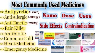 Common Medicines For General Medical Practice  Medicine Name amp Uses [upl. by Aliakim]