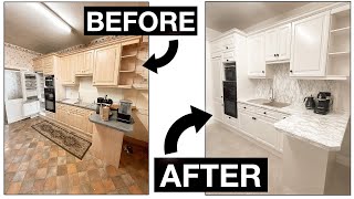 £100 DIY KITCHEN MAKEOVER  NEW KITCHEN ON A BUDGET  HOME RENOVATIONS BEFORE AND AFTER [upl. by Hi]