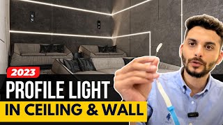 how to install led light strips on wall  profile light in wall by houmeindia [upl. by Killion84]