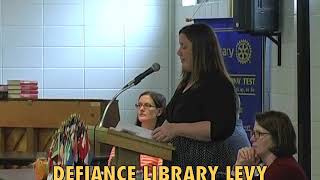 Hicksville Rotary Club Program  Defiance Co Library Levy [upl. by Nichola]