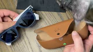 RayBan  Meta Wayfarer  TRANSPARENT BLUE LARGE UNBOXING [upl. by Crifasi154]