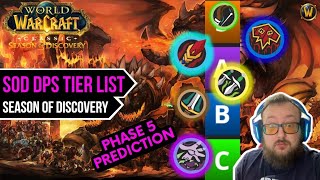 SoD Phase 5 DPS Tier List Prediction  BWL [upl. by Vipul]