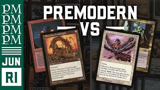 Dreadnought Fling vs WBG Junk  Round 1  June Premodern MTG Tournament [upl. by Niboc]