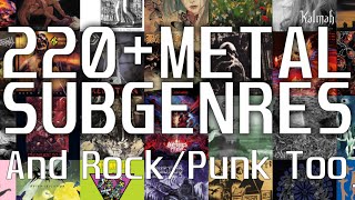 220 Metal Subgenres with Examples  Metal Guide [upl. by Akcemat323]