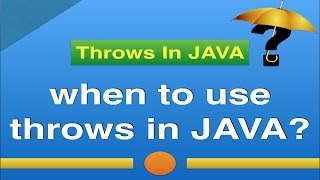 When to use throws keyword in JAVA  Try Catch vs Throws  Exception handling in java [upl. by Holmen17]