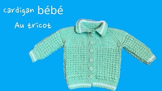 Cardigan bébé au tricot de 36 mois  joli brassière bébé 36 mois au tricot 12 [upl. by Agnimod]