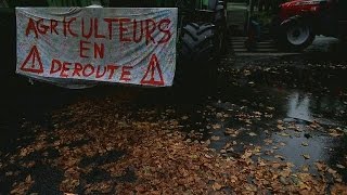 Une centaine dagriculteurs manifestent à Caen [upl. by Ardnuahsal]