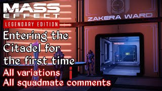 Mass Effect 2  Entering the Citadel for the first time with every squadmate  All variations [upl. by Nomzzaj]