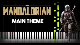 The Mandalorian Main Theme  Piano Cover Synthesia [upl. by Peugia]