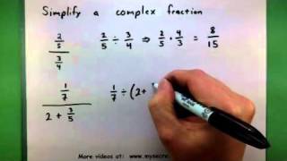 Basic Math  Simplify a complex fraction [upl. by Madanhoj]