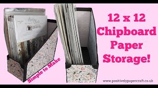 12 x 12 Chipboard Storage Box More Craft Room Storage [upl. by Nolahp635]