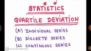 Statistics  QUARTILE DEVIATION  Individual  Discrete  Continuous Series  All Methods [upl. by Barayon]