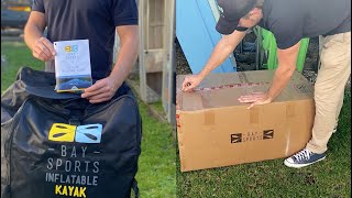 Unboxing Bay Sports new Air Glide 100 DropStitch Inflatable Kayak [upl. by Janna]