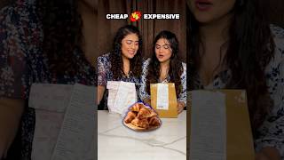 🥐Rs 40 vs Rs 400 Croissant Challenge Cheap vs Expensive Croissant ytshorts foodchallenge [upl. by Isiah]