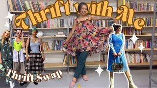 THRIFT SWAP✦ w Kathleen Illustrated ✦thriftwithme thriftedfashion thriftswap [upl. by Lammaj]