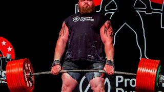 Strongman Eddie Hall deadlifts world record HALF A TONNE [upl. by Sudaorb]