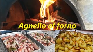 Agnello con patate al forno a legna ricetta per capretto o agnello [upl. by Vale]