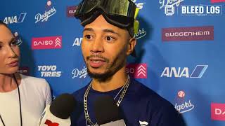 Dodgers postgame Mookie Betts discusses NL West clinch Shohei Ohtani in postseason and more [upl. by Adnohr]