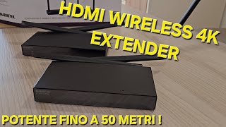 HDMI WIRELESS EXTENDER 4K DI MARMITEK TRASMETTI FINO A 50 METRI VIDEO AUDIO MOUSE E TASTIERA [upl. by Fanning]