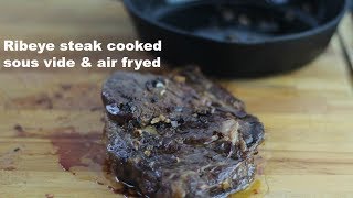 Ribeye cooked sous vide then seared in airfryer [upl. by Ru]