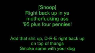 Dr Dre feat Snoop Dogg  Still Dre Lyrics [upl. by Ladew]