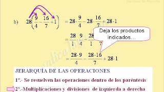 Operaciones combinadas con fracciones Propiedad distributiva [upl. by Kartis361]