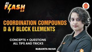 Coordination Compounds  D And F Block Elements  PYQs  JEE 202425  Nabamita Maam [upl. by Nadruoj]