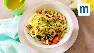 Superquick courgette spaghetti  Annabel Karmels Busy Mums Cookbook [upl. by Saihttam]