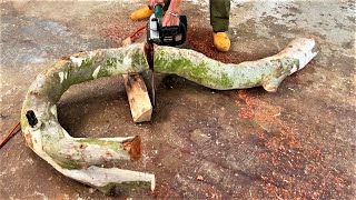 Creative Woodworking Idea From Discarded Pieces Of Wood Combined With Solid Wood  Cheap Woodworking [upl. by Delinda739]