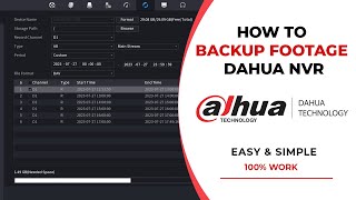 How To Dahua NVR Backup Footage [upl. by Criswell]