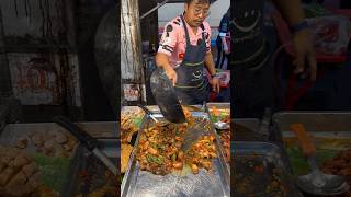 Most yummy crispy pork Kra pao moo krob  thai street food shorts [upl. by Brindle75]