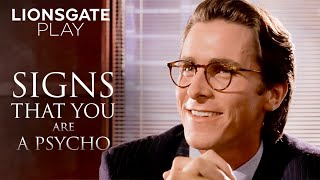 Signs that you a psycho  American Psycho  Christian Bale  Willem Dafoe  lionsgateplay [upl. by Nesyrb]