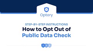 Opt Out of Public Data Check Step by Step Instructions [upl. by Whitney]