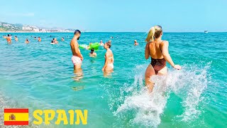 Beach Walk Malaga Playa Malagueta  Spain Hot Summer 4K [upl. by Yddet]