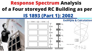 Response Spectrum Analysis of Four storeyed RC Building as per IS 1893 [upl. by Atekal]